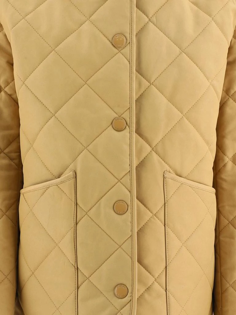 Burberry Kids Burberry Kids Corduroy Collar Diamond Quilted Jacket 4