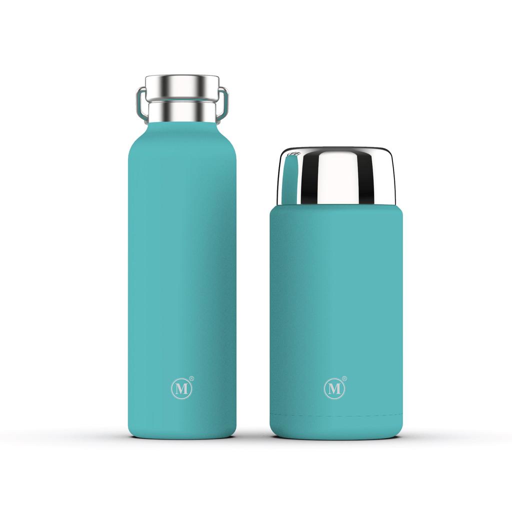 MNML Insulated Food Jar + Flask 750ml / 25oz, Aqua