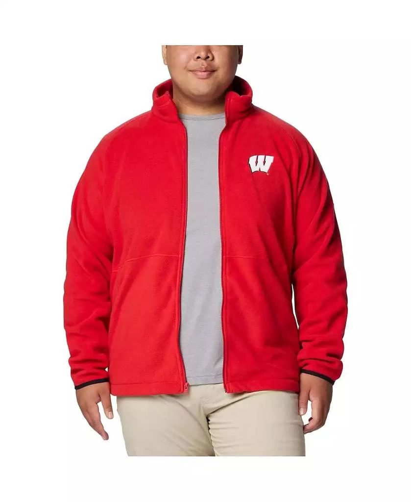 Columbia Men's Red Wisconsin Badgers Flanker IV Fleece Raglan Full-Zip Jacket 4
