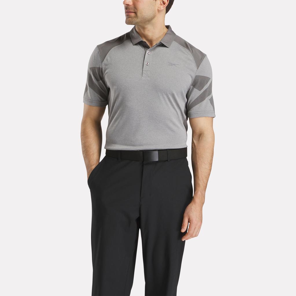 Reebok Men
s Short Sleeve Signature Vector Sleeve Polo Shirt