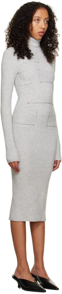 BOYAROVSKAYA Gray Snow Midi Dress