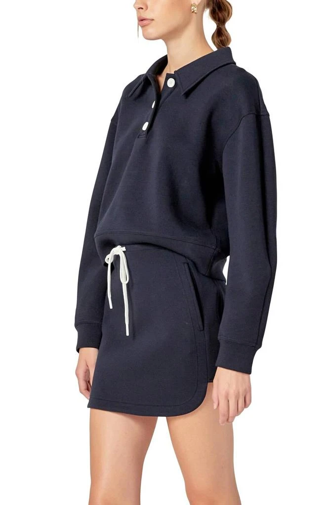 English Factory Polo Scuba Skirt In Navy 3