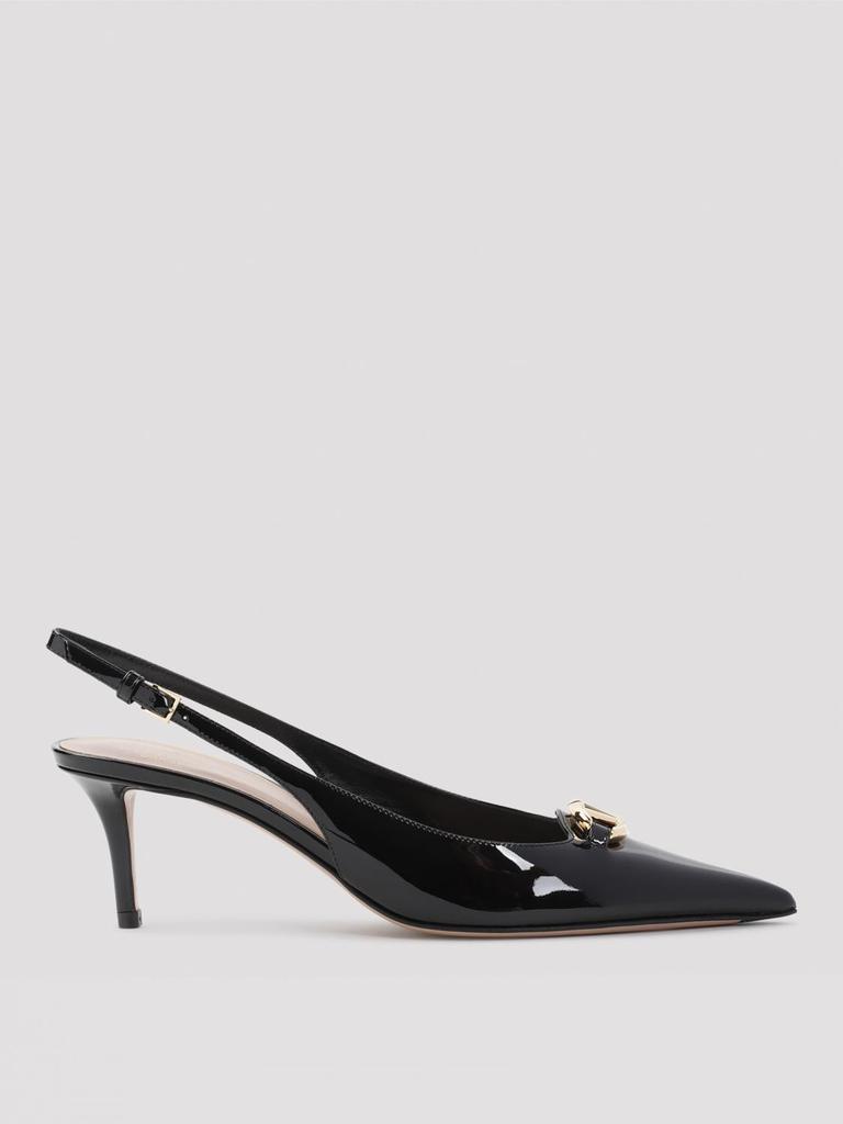 パンプス VALENTINO GARAVANI LE SALON BLACK PATENT LEATHER SLINGBACK Valentino Garavani Womens Black Garavani Slingback 80 Patent