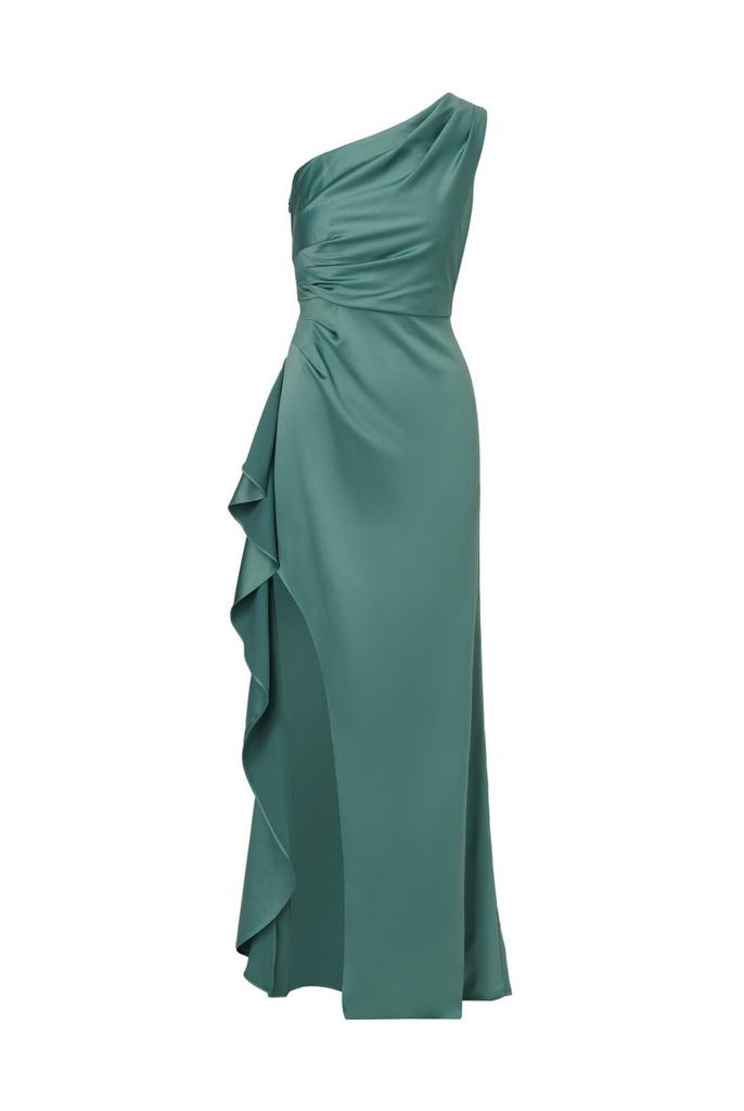 Adrianna Papell One shoulder satin crepe gown - Dresses \u0026 Skirts - Compare  Prices from 6+ Stores - BeyondStyle