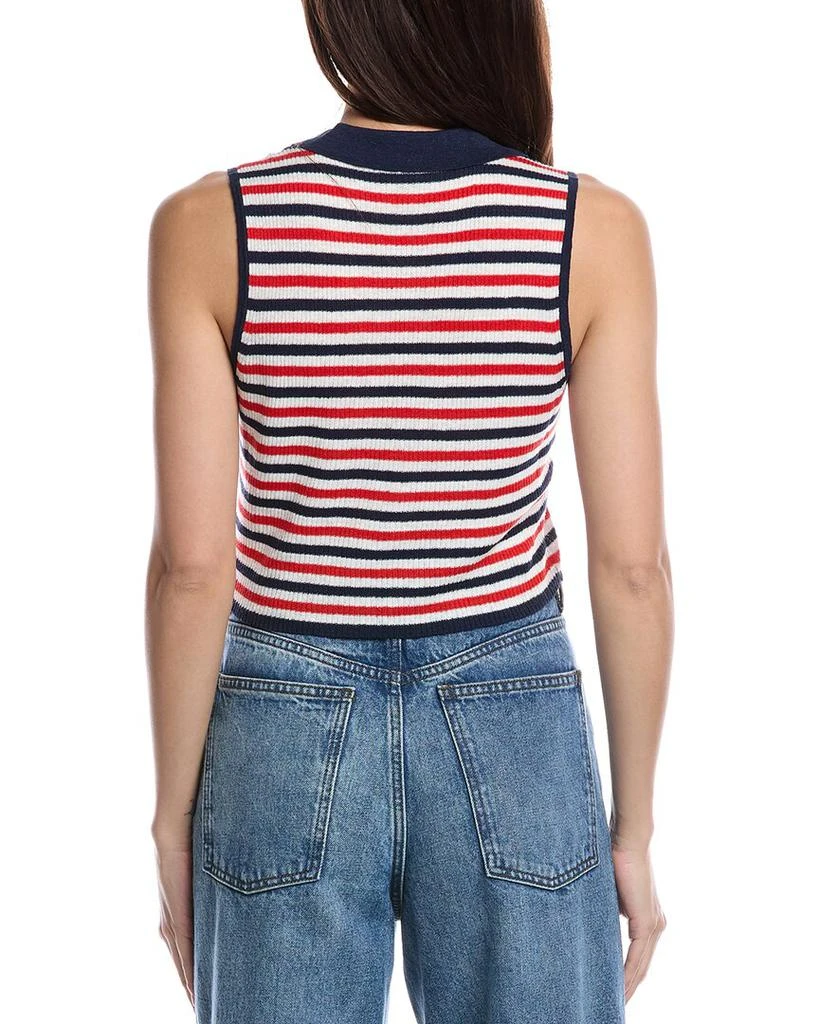 Onia Rib Linen-Blend Polo Tank 2