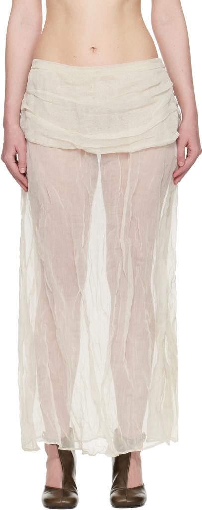 Paloma Wool Off-White Mae Maxi Skirt