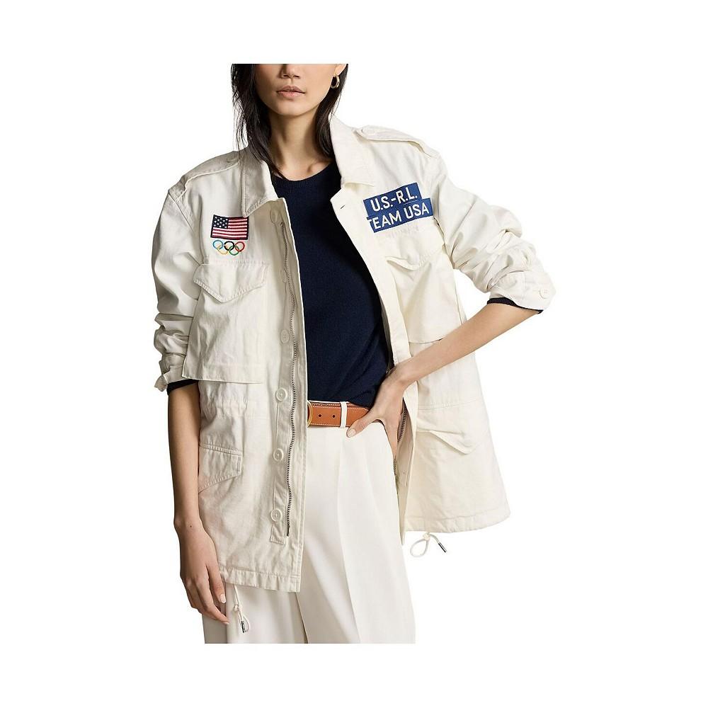 Polo Ralph Lauren Women's White Team USA 2024 Summer Olympics Villagewear Full-Zip Field Jacket