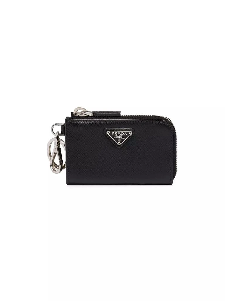 Prada Saffiano Leather Mini Pouch Keychain 1