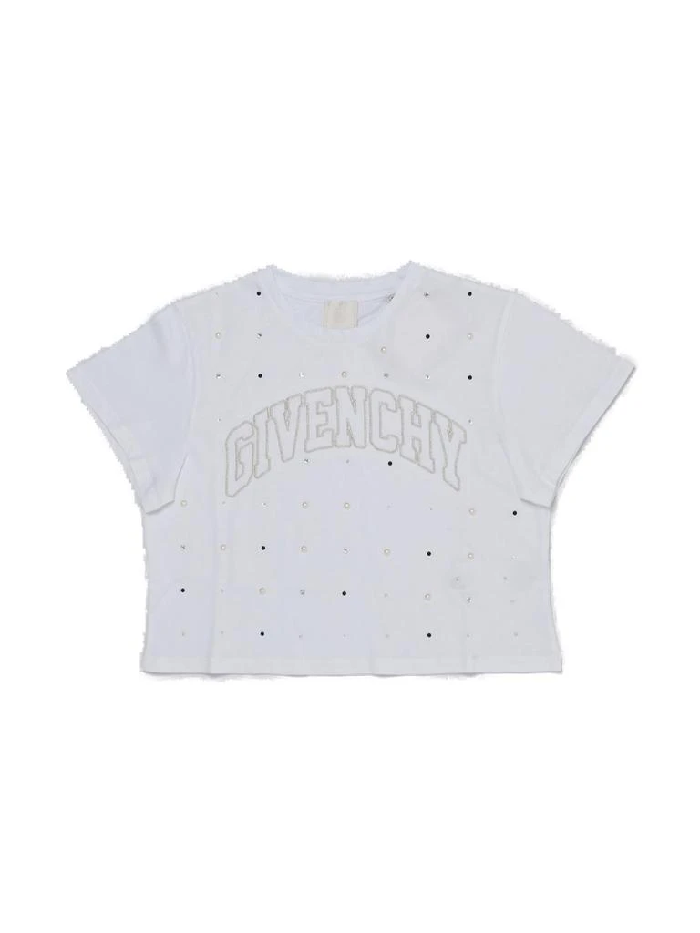 Givenchy Givenchy Kids Logo-Embroidered Round-Neck T-Shirt 1