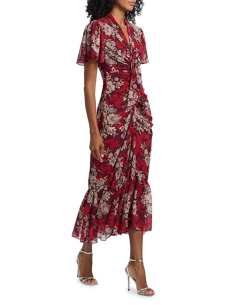 Cinq à Sept Peeta Gilded Paisley Midi-Dress 4