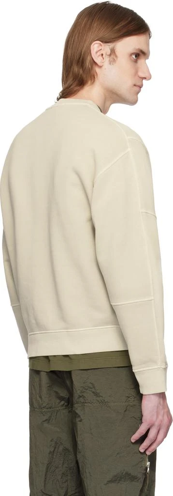 Stone Island Beige Organic Cotton Diagonal Fleece Old Effect Sweatshirt 3