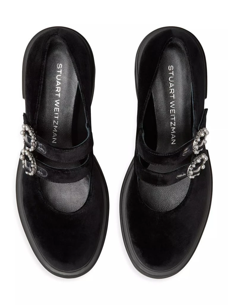 Stuart Weitzman Soho Leighton 70MM Velvet Mary Janes 4