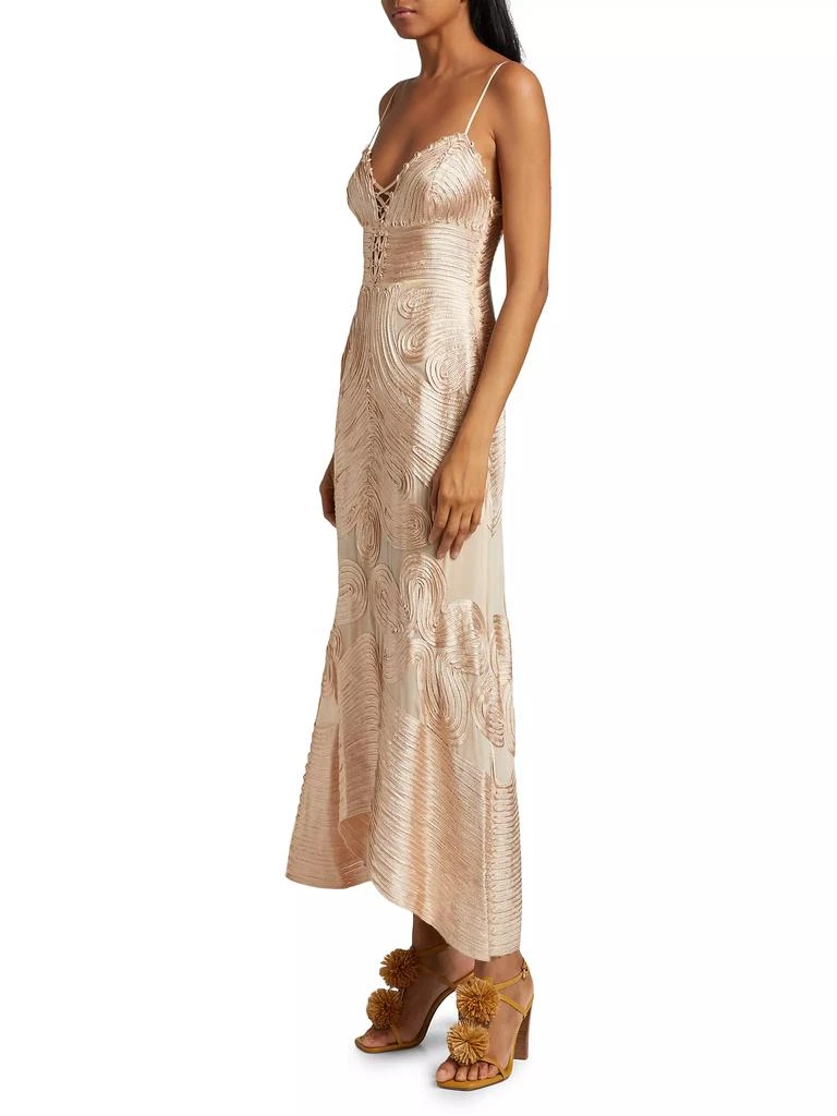 Ulla Johnson Vesna Embroidered Silk Georgette Midi-Dress 4