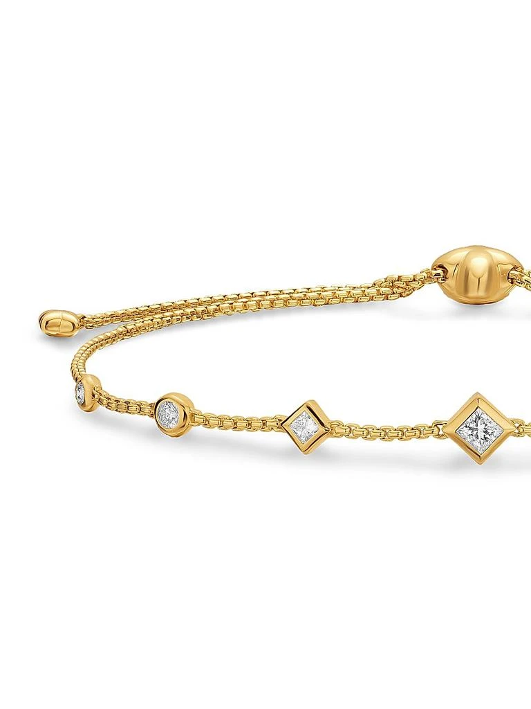 David Yurman Petite Modern Renaissance Station Chain Bracelet in 18K Yellow Gold with Diamonds, 7.5MM 5