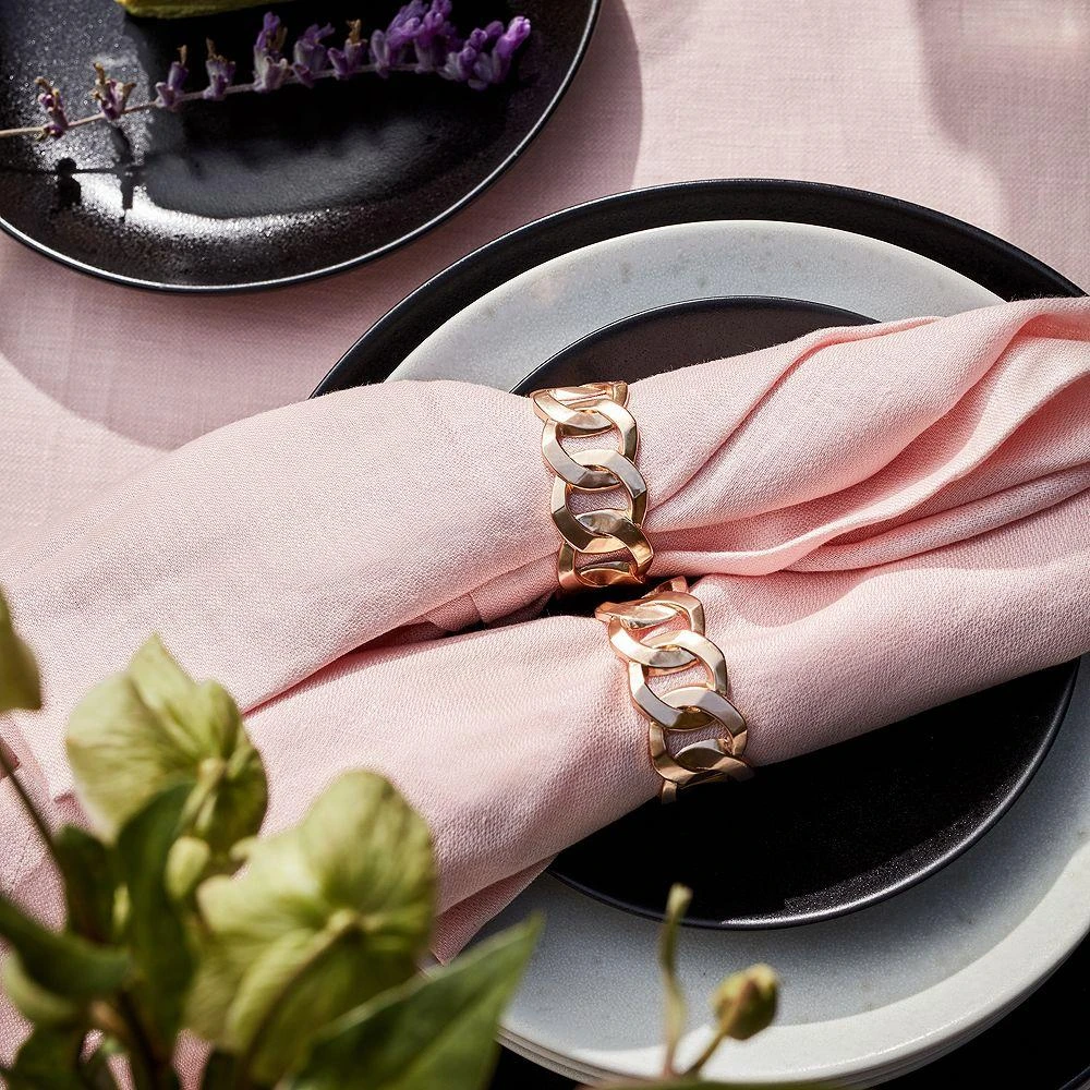 L'Objet Cuban Link Napkin Rings, Set of 4 2
