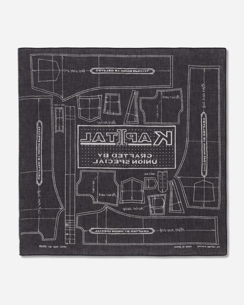 KAPITAL Fastcolor Selvedge Bandana (Barbie Pattern) Black 3