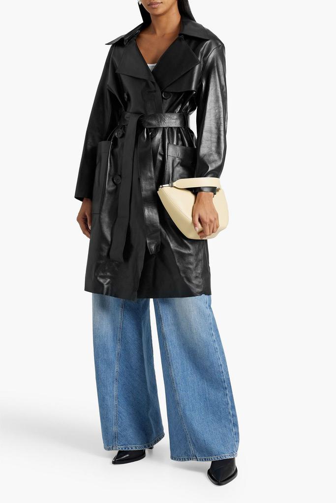 Karl Donoghue Leather trench coat