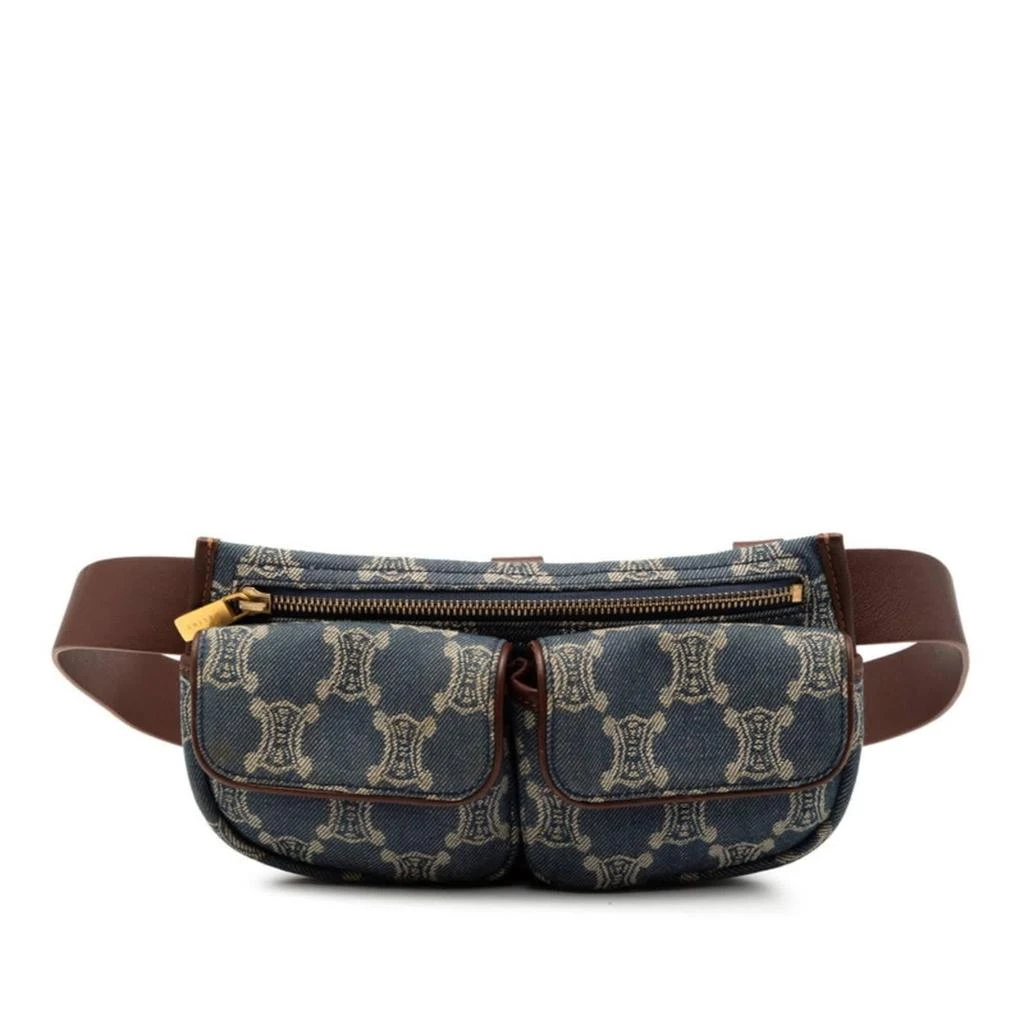 Celine blue blue Leather Fanny Pack (Pre-Owned)