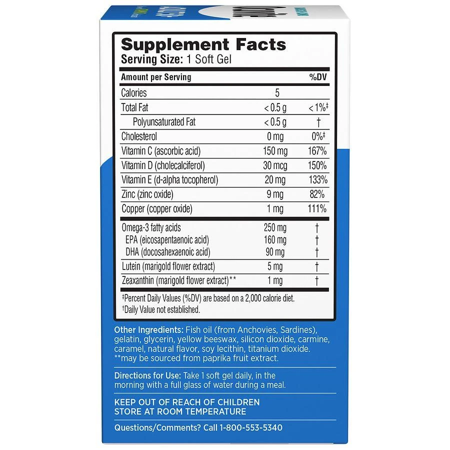 Ocuvite Adult 50+ Eye Vitamins and Mineral Supplements  Soft Gels 5