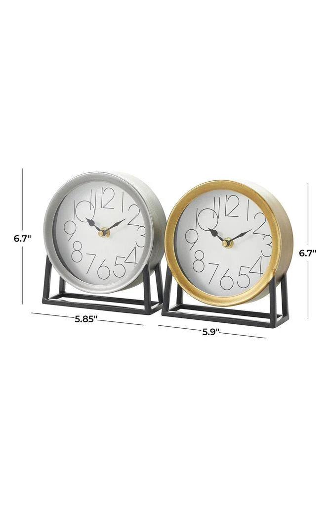 UMA Set of 2 Round Desk Clocks 7