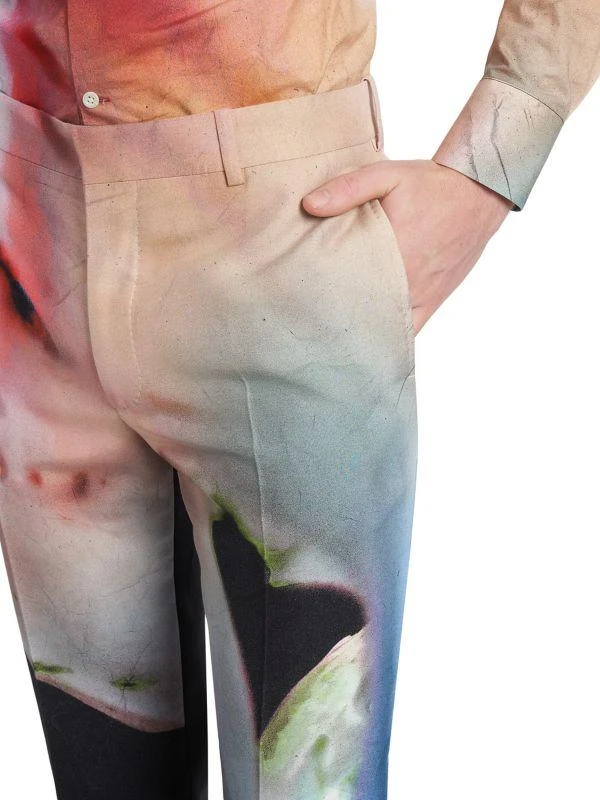 McQueen Printed Cigarette Pants 4