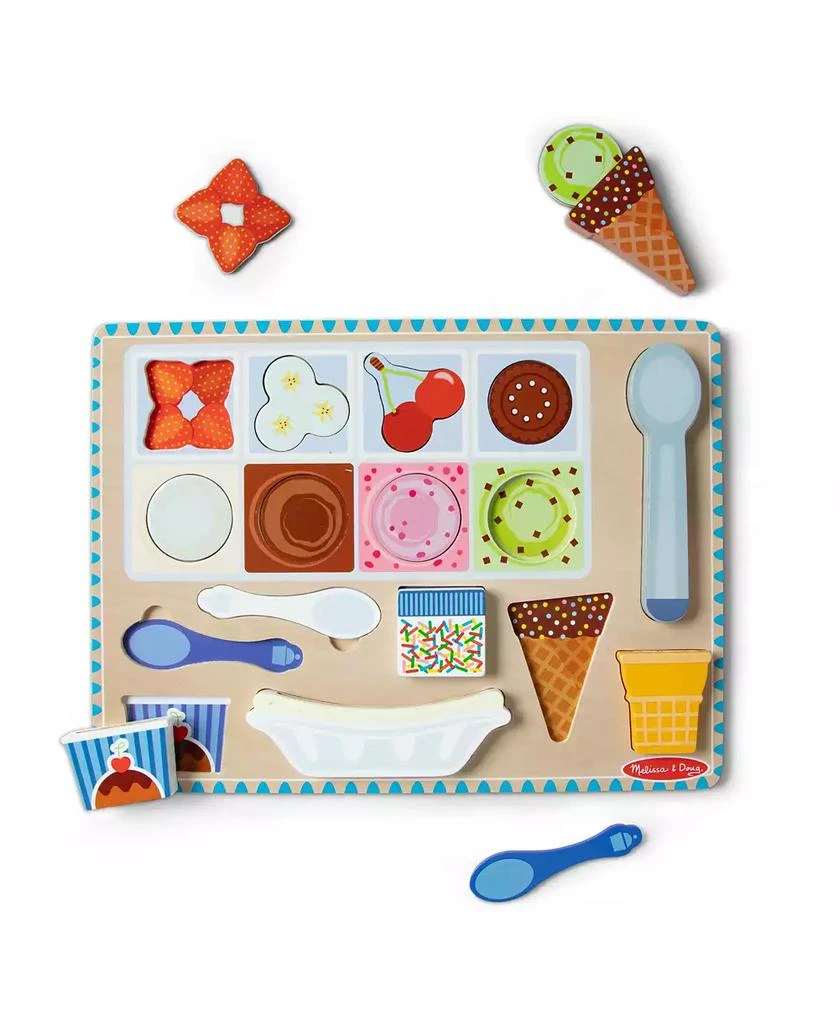 Melissa & Doug Melissa & Doug Wooden Magnetic Ice Cream Puzzle & Play Set 4