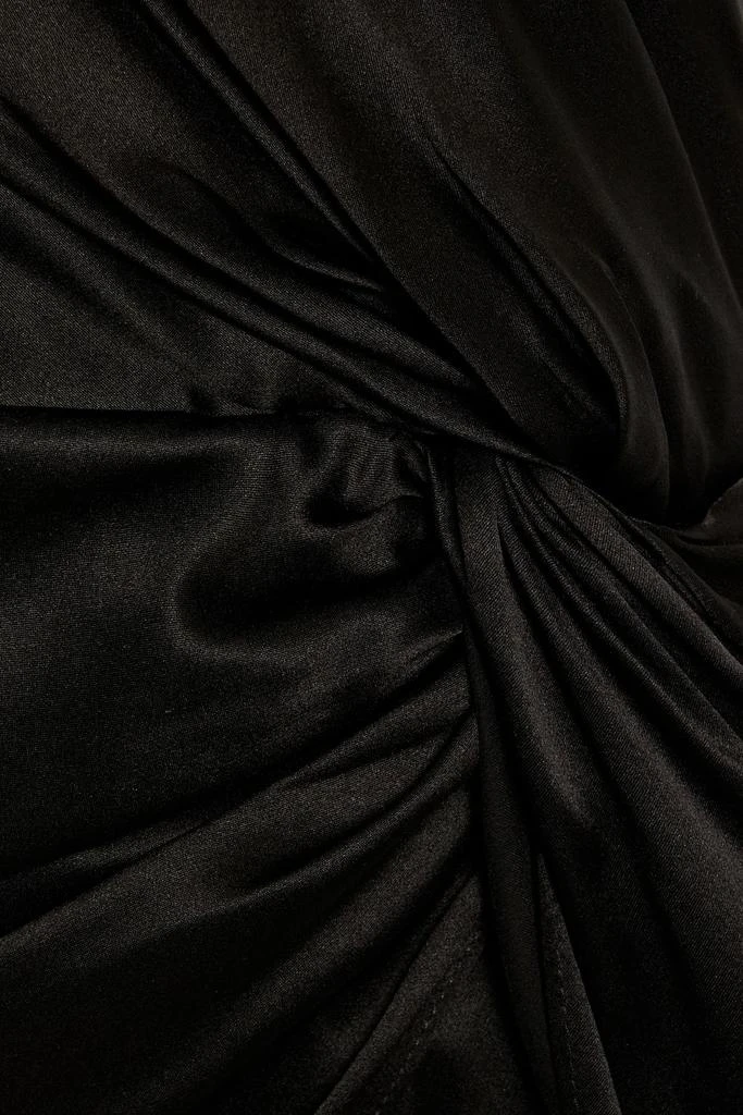 Michelle Mason One-shoulder twist-front silk-satin mini dress 4