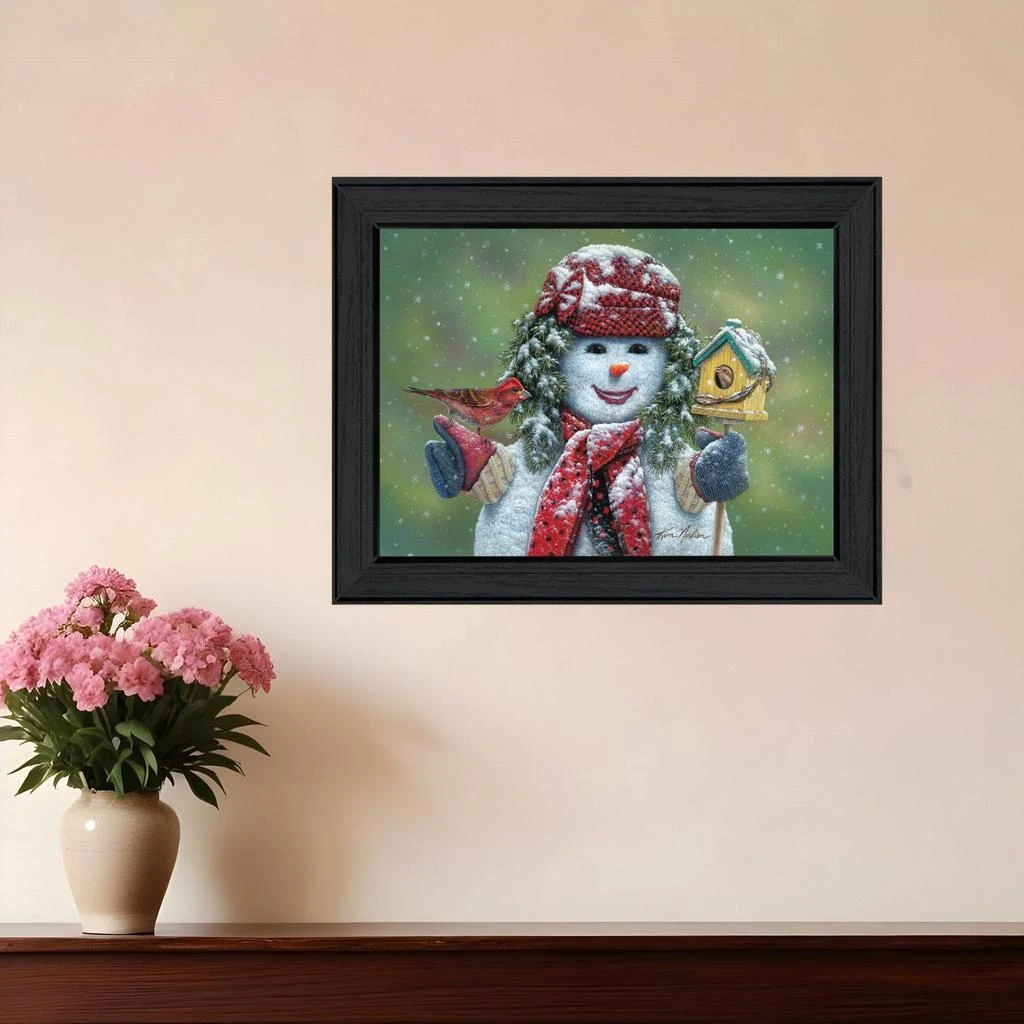 Hivvago Snow Sister Black Framed Print Wall Art