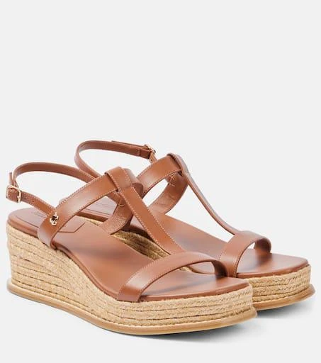 Jimmy Choo Theia 60 leather espadrilles wedges 1