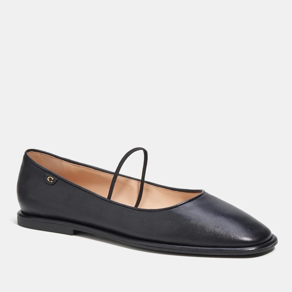 Coach COACH WOMEN'S EMILIA LEATHER LEATHER MARY JANE FLATS 2
