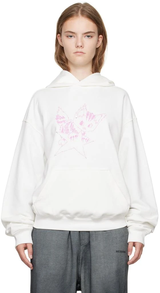 We11done White Monster Fitted Hoodie 1