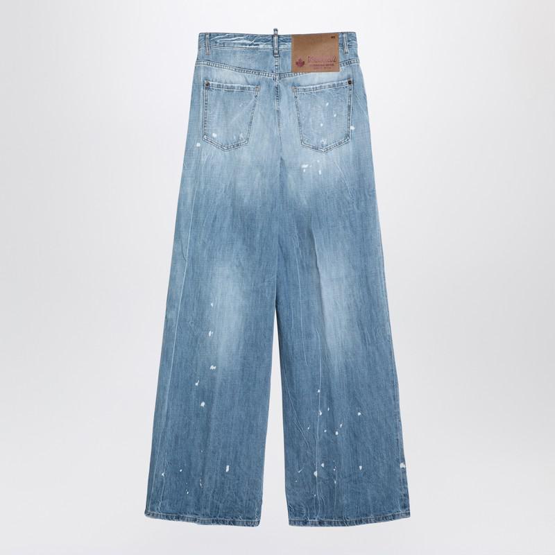 Dsquared2 Dsquared2 Light Palazzo Jeans With Tears