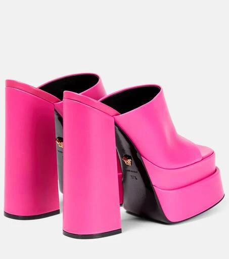 Versace Leather platform mules 3