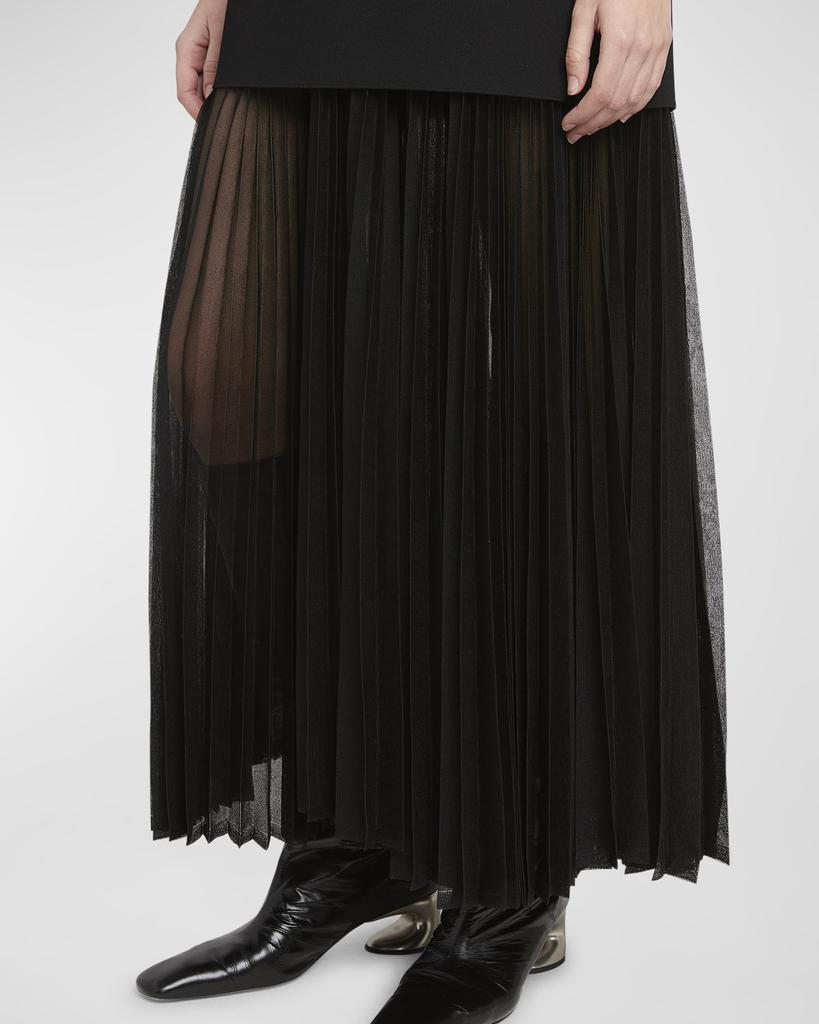 ワンピース JIL SANDER Pleated skirt dress Black  J02CT0101J45014 Jil Sander Pleated W Skirt in Black | Santa Fe Dry Goods
