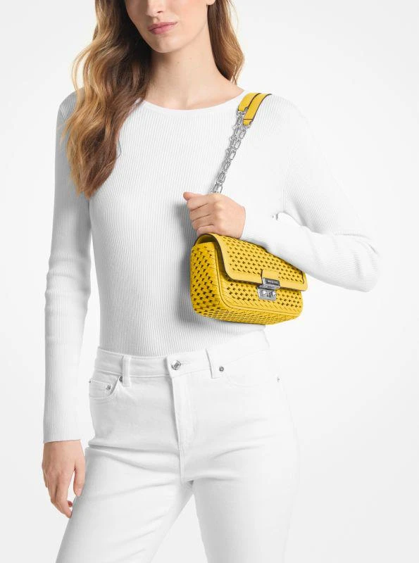 Michael Kors Tribeca Small Hand-Woven Leather Shoulder Bag 3