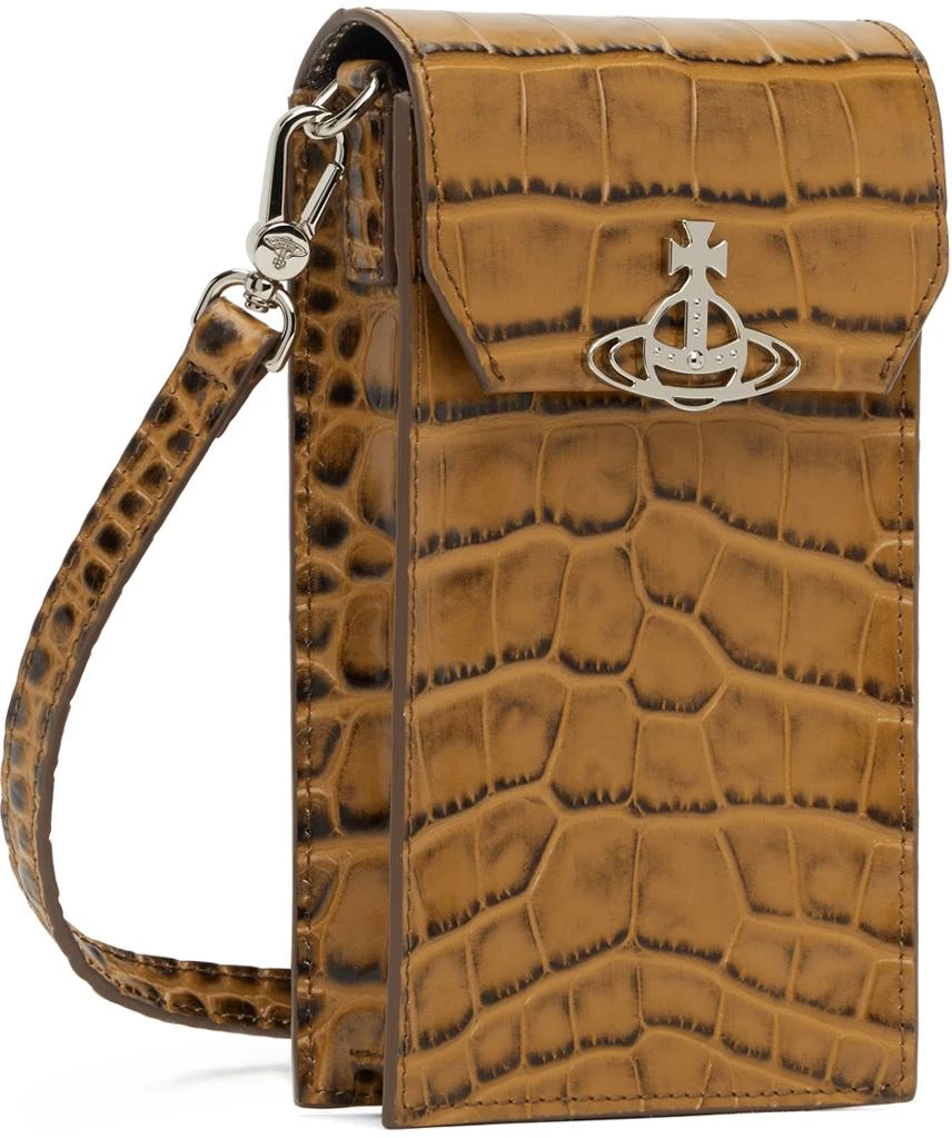 Vivienne Westwood Tan Crocodile Phone Pouch 2