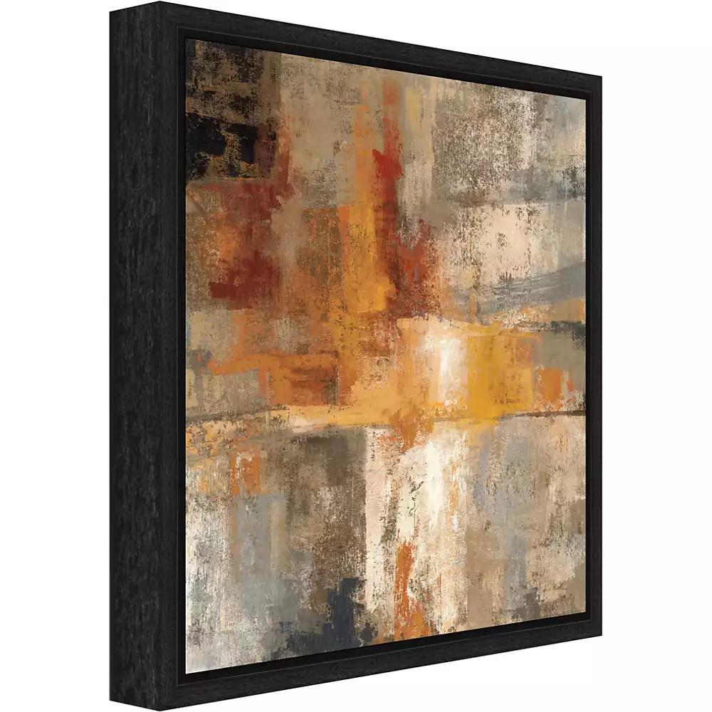 Amanti Art Silver and Amber Crop by Silvia Vassileva Canvas Framed Art