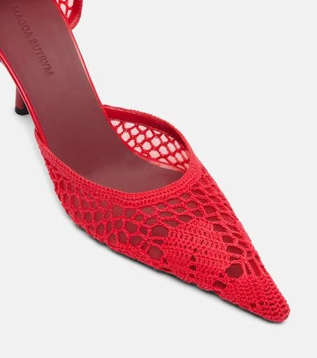 Magda Butrym Crochet leather-trimmed pumps 5