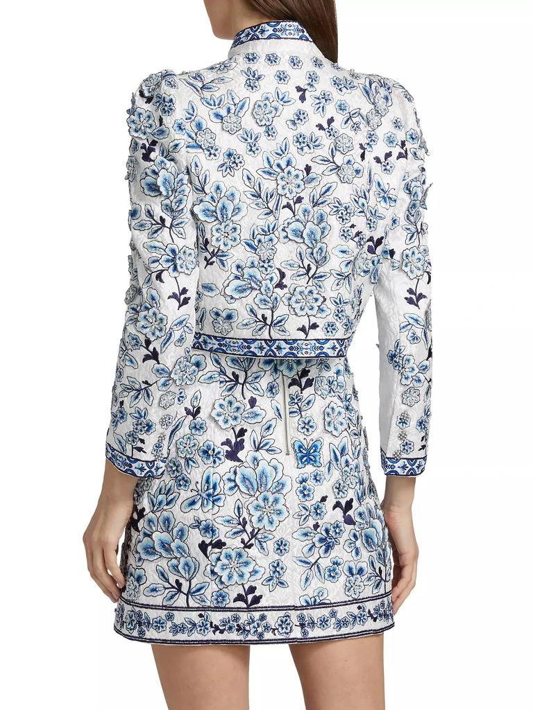 Alice + Olivia Ilaria Floral-Embroidered Crop Jacket 5