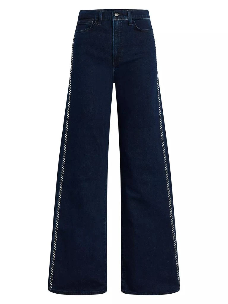 Joe's Jeans The Mia Crystal-Seam High-Rise Wide-Leg Jeans 1