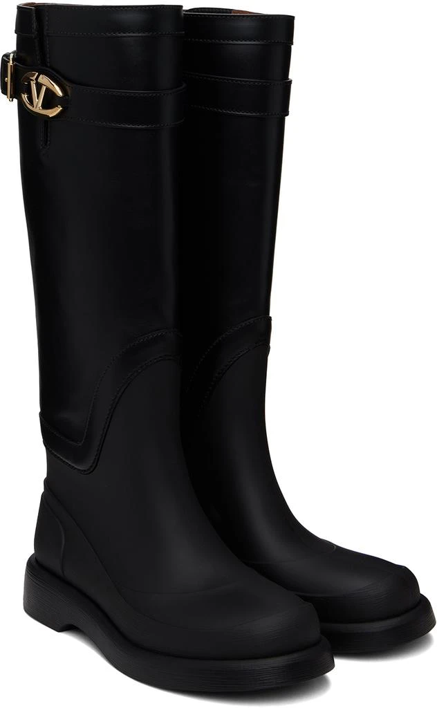Valentino Black VLogo The Bold Edition Rain Boots 4