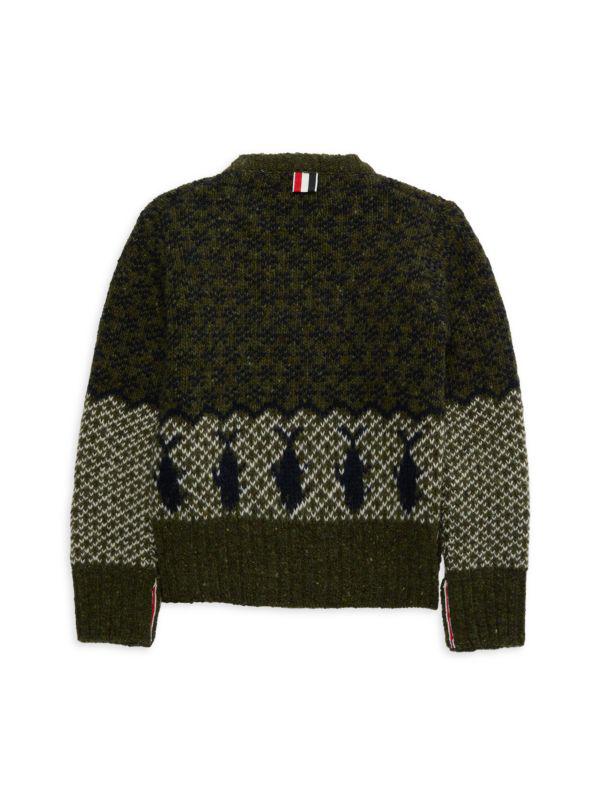 Thom Browne Little Boy's & Boy's Merino Wool Blend Sweater