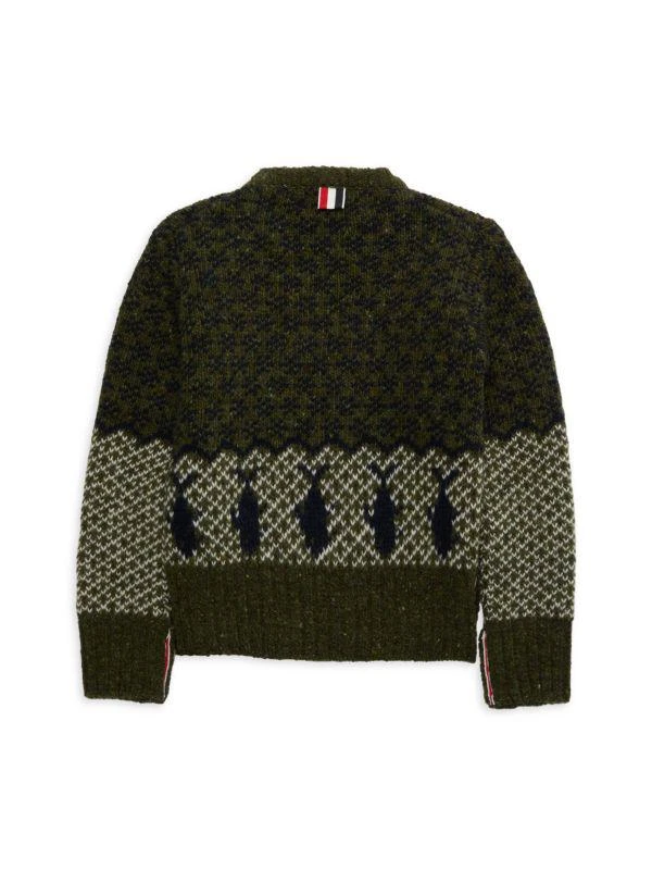 Thom Browne Little Boy's & Boy's Merino Wool Blend Sweater 2