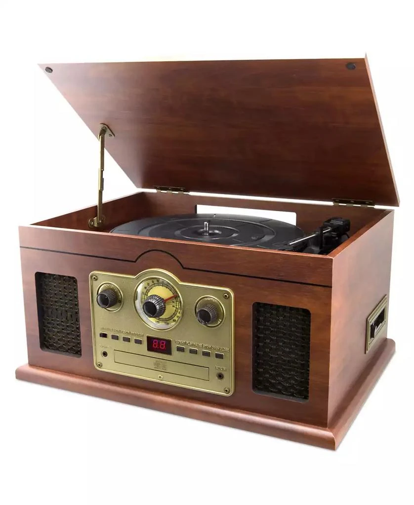 iLive 6-in-1 Bluetooth Turntable with CD or Cassette Players and AM or FM Radio, ITTB610LW 4