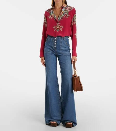 ETRO Floral silk crêpe shirt 2