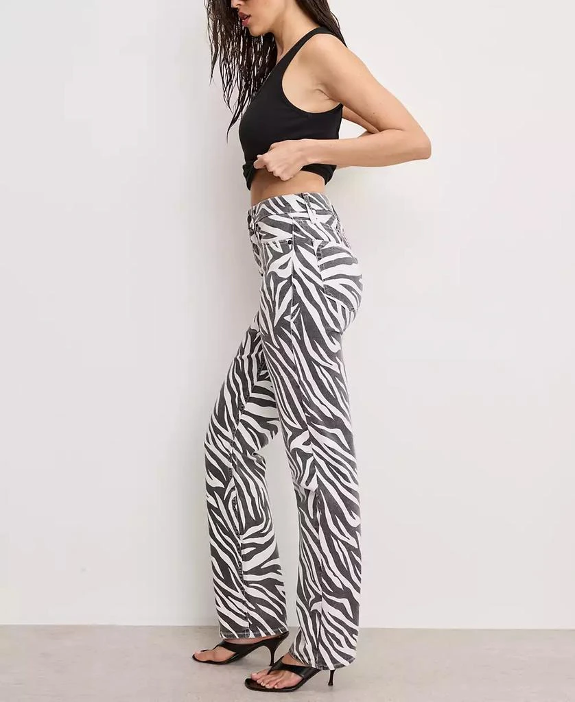 Good American Women's Zebra Good Icon Straight Jeans 3