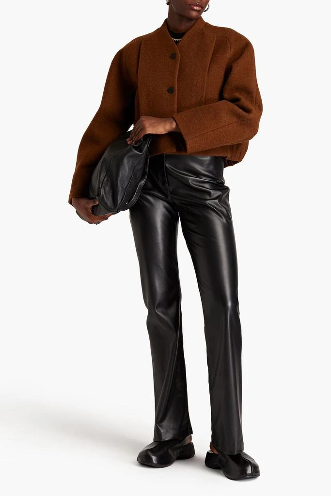 Le 17 Septembre Oversized pleated wool-blend felt jacket 2