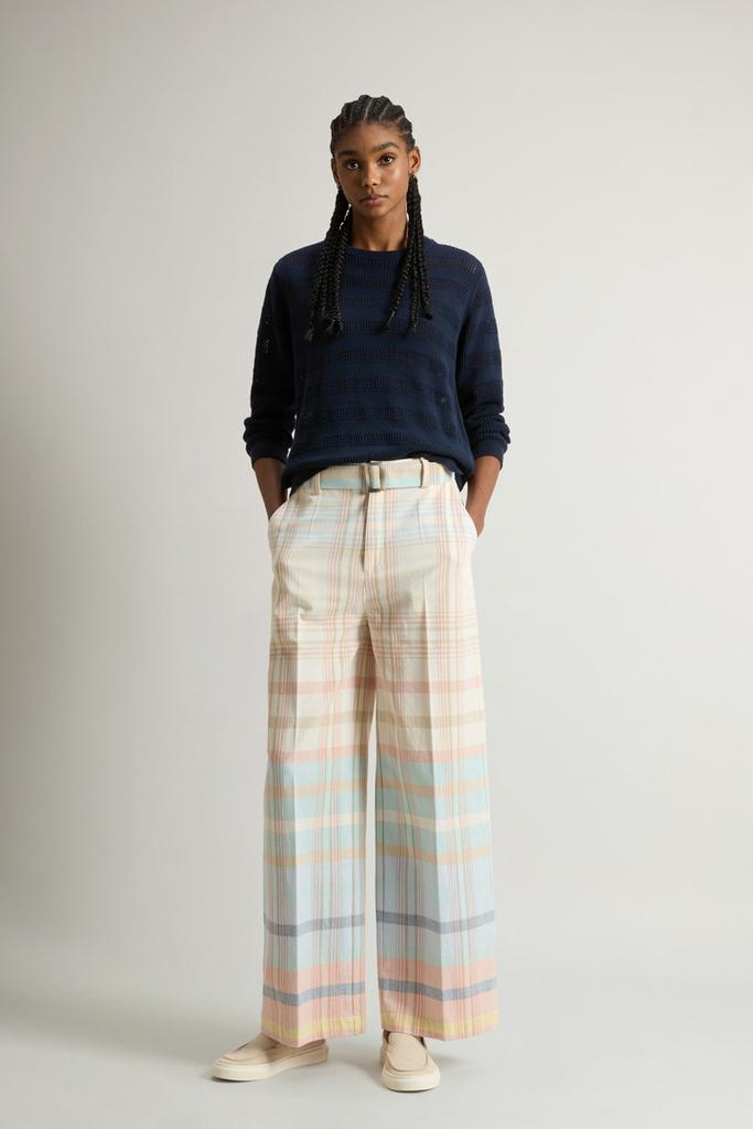 Woolrich Cotton-Blend Pants with Belt - Women - Multicolor
