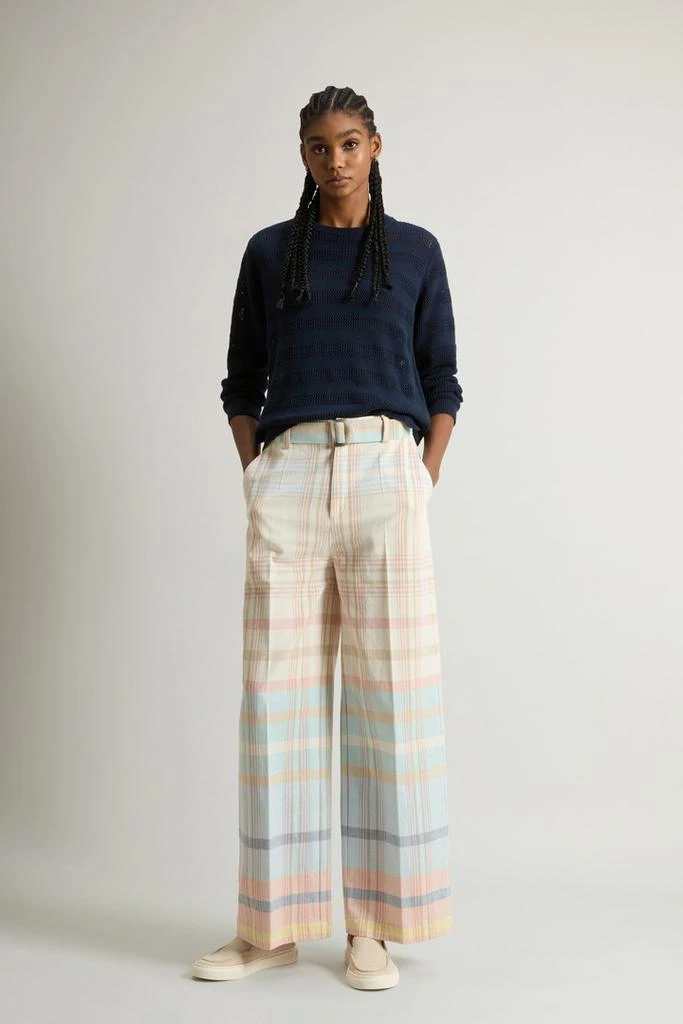 Woolrich Cotton-Blend Pants with Belt - Women - Multicolor 1
