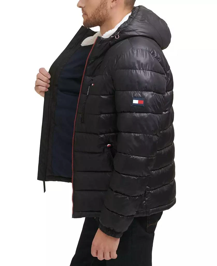 Tommy Hilfiger Men's  Sherpa Lined Hooded Quilted Puffer Jacket 2